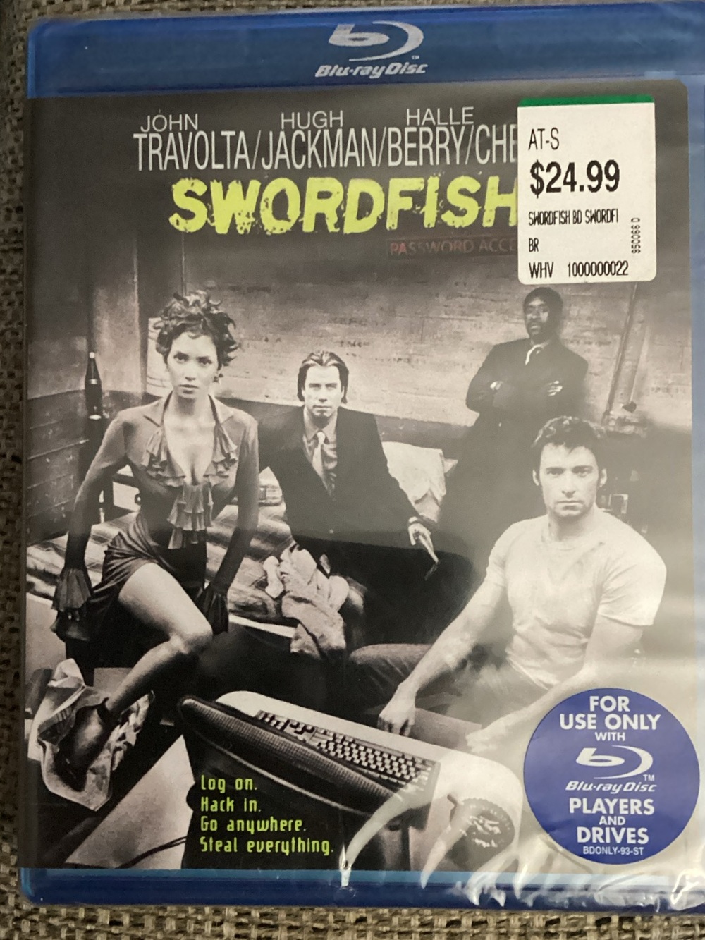Warner Bros. Swordfish Blu-ray Disc — Blue Case with Yellow Title